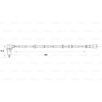 Capteur, vitesse de roue BOSCH 0 265 006 400