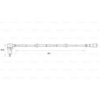 Capteur, vitesse de roue BOSCH 0 265 006 401