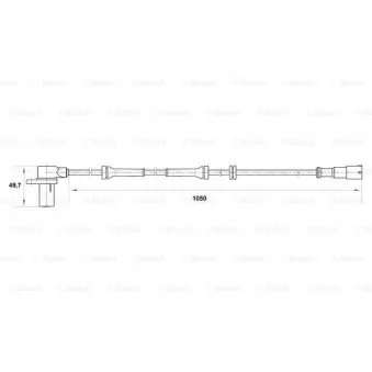 Capteur, vitesse de roue BOSCH 0 265 006 414