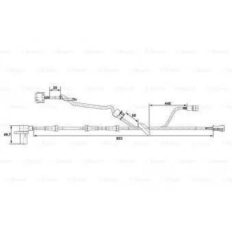 Capteur, vitesse de roue BOSCH 0 265 006 571