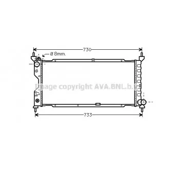 Radiateur, refroidissement du moteur AVA QUALITY COOLING OLA2185