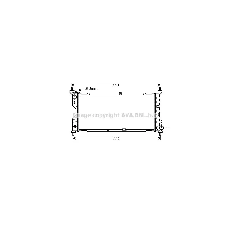 Radiateur, refroidissement du moteur AVA QUALITY COOLING OLA2185