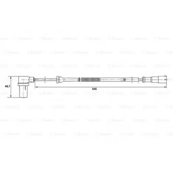 Capteur, vitesse de roue BOSCH 0 265 006 594