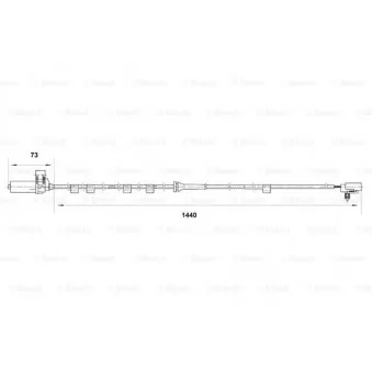 Capteur, vitesse de roue BOSCH 0 265 006 816