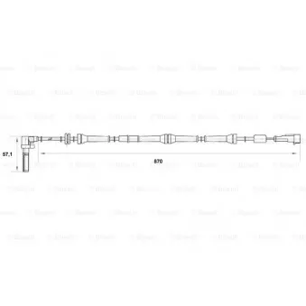 Capteur, vitesse de roue BOSCH 0 265 007 017