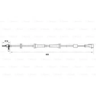 Capteur, vitesse de roue BOSCH 0 265 007 018