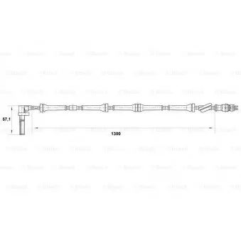 Capteur, vitesse de roue BOSCH 0 265 007 021