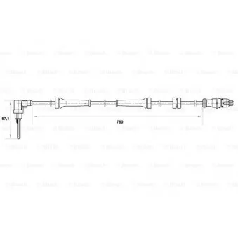 Capteur, vitesse de roue BOSCH 0 265 007 025