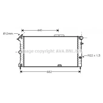 Radiateur, refroidissement du moteur AVA QUALITY COOLING OLA2190