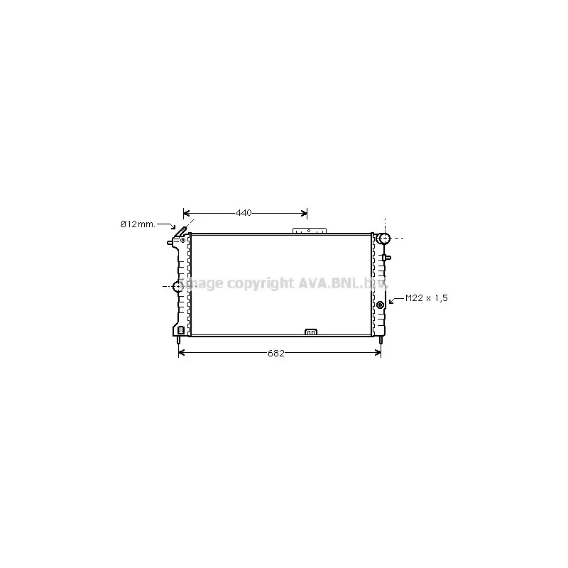 Radiateur, refroidissement du moteur AVA QUALITY COOLING OLA2190