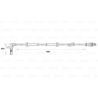 Capteur, vitesse de roue BOSCH 0 265 007 033