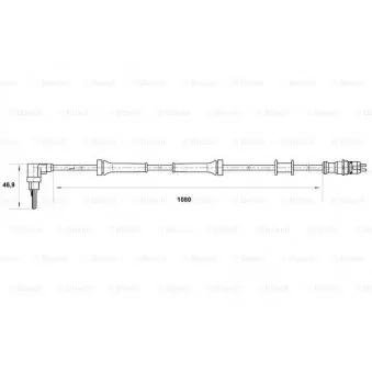 Capteur, vitesse de roue BOSCH 0 265 007 035