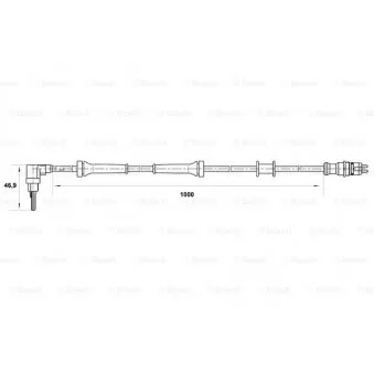 Capteur, vitesse de roue BOSCH 0 265 007 064