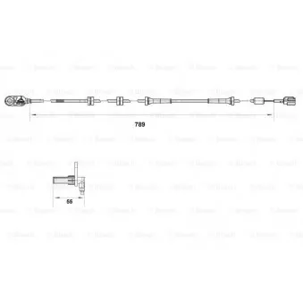 Capteur, vitesse de roue BOSCH 0 265 007 466