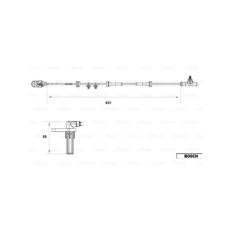 Capteur, vitesse de roue BOSCH 0 265 007 558