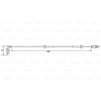 Capteur, vitesse de roue BOSCH 0 265 007 583