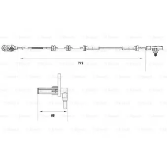 Capteur, vitesse de roue BOSCH 0 265 007 633