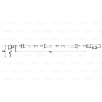 Capteur, vitesse de roue BOSCH 0 265 007 636