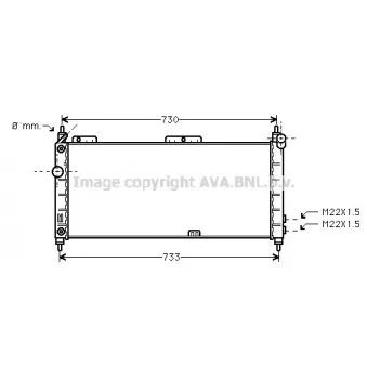 Radiateur, refroidissement du moteur AVA QUALITY COOLING OLA2200