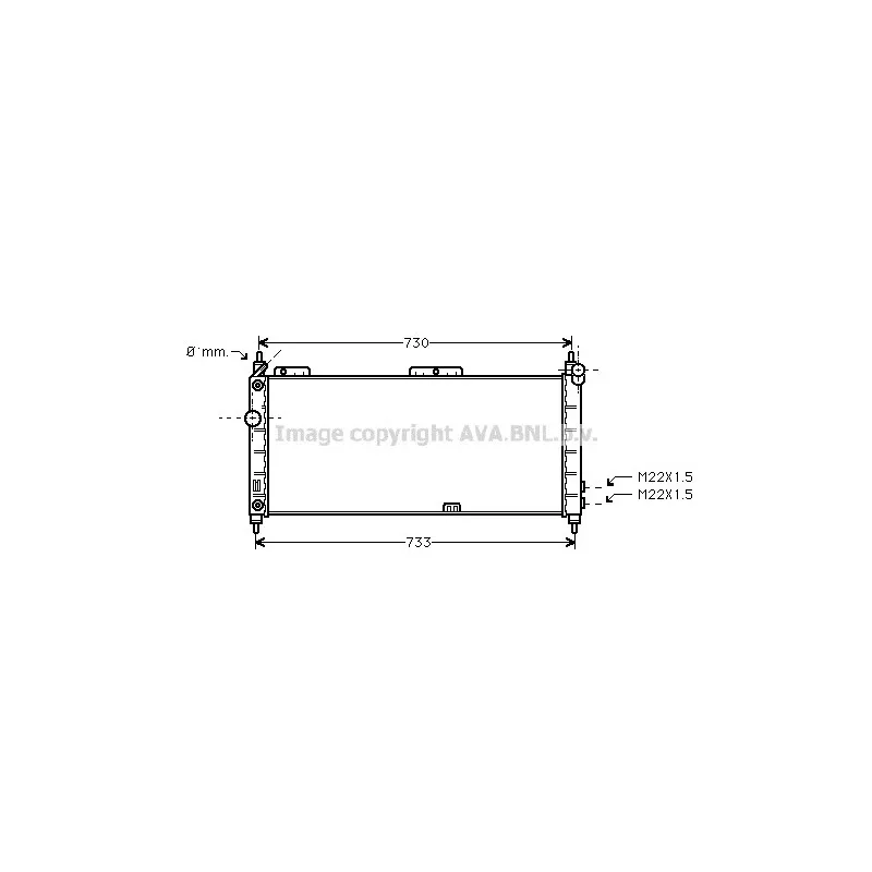 Radiateur, refroidissement du moteur AVA QUALITY COOLING OLA2200