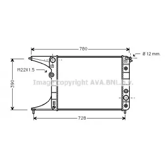 Radiateur, refroidissement du moteur AVA QUALITY COOLING