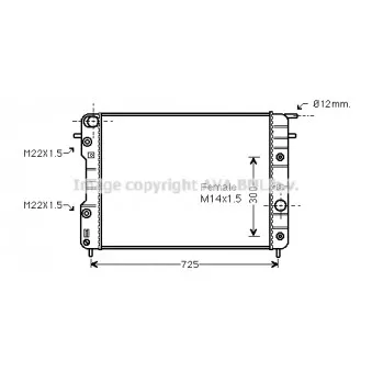 Radiateur, refroidissement du moteur AVA QUALITY COOLING