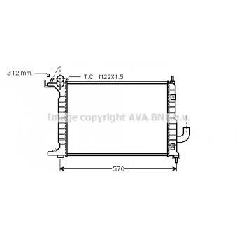 Radiateur, refroidissement du moteur AVA QUALITY COOLING