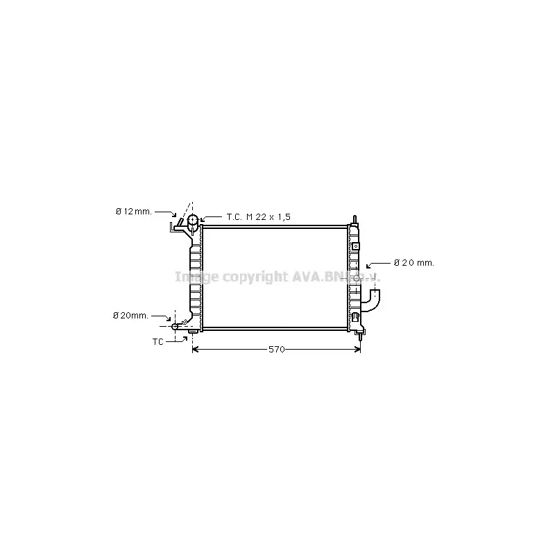 Radiateur, refroidissement du moteur AVA QUALITY COOLING OLA2221