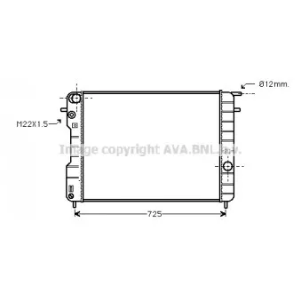 Radiateur, refroidissement du moteur AVA QUALITY COOLING OLA2239