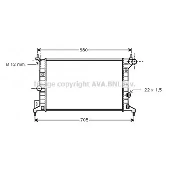 Radiateur, refroidissement du moteur AVA QUALITY COOLING