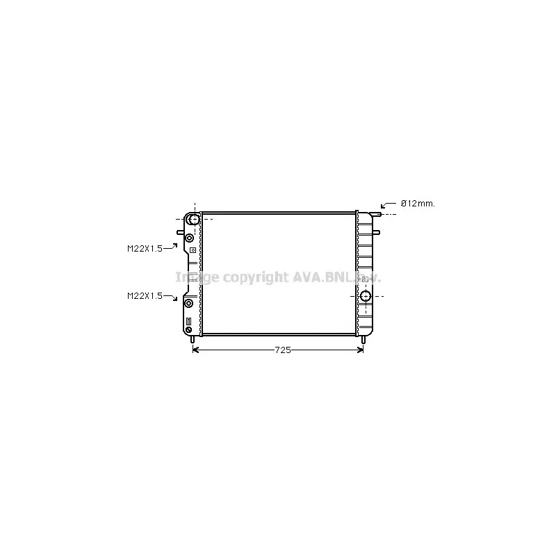 Radiateur, refroidissement du moteur AVA QUALITY COOLING OLA2248