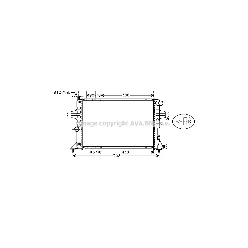 Radiateur, refroidissement du moteur AVA QUALITY COOLING OLA2252