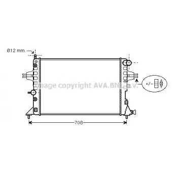 Radiateur, refroidissement du moteur AVA QUALITY COOLING OLA2254