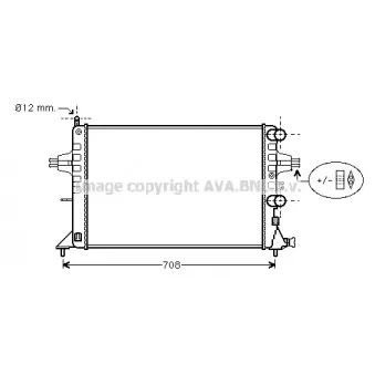 Radiateur, refroidissement du moteur AVA QUALITY COOLING OLA2255