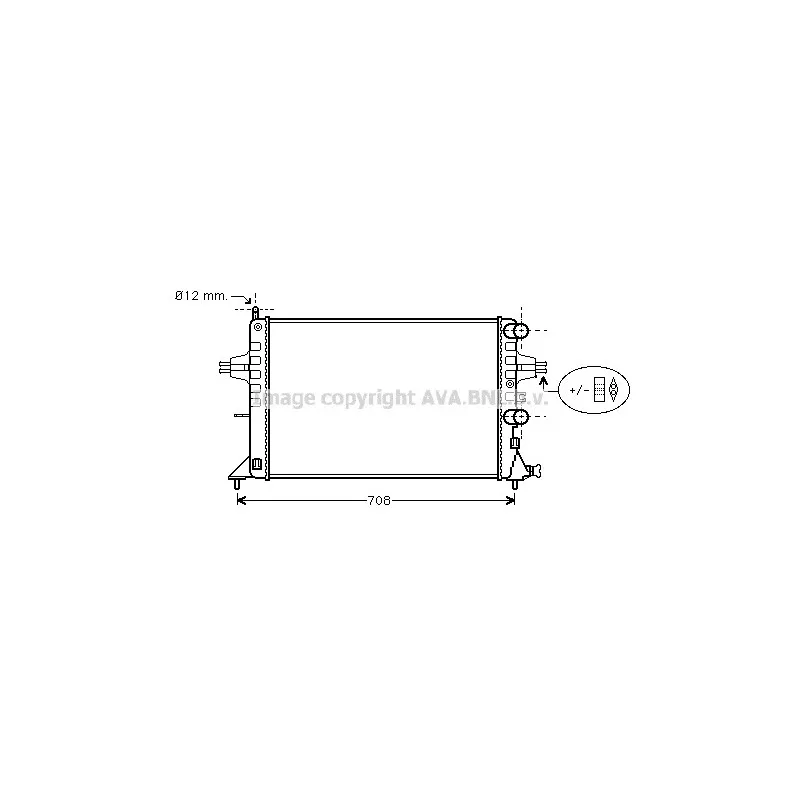 Radiateur, refroidissement du moteur AVA QUALITY COOLING OLA2255