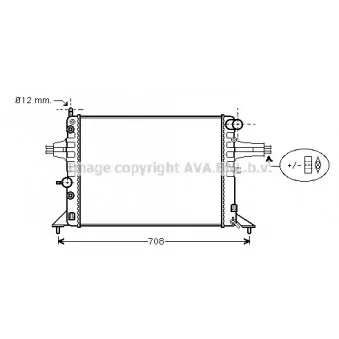 Radiateur, refroidissement du moteur AVA QUALITY COOLING OLA2256