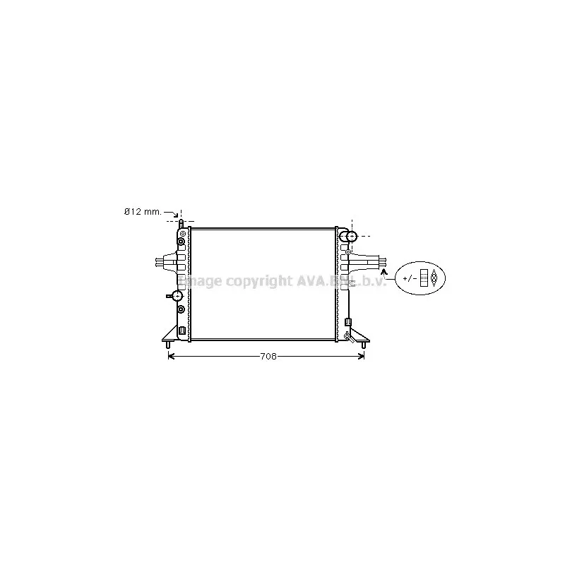 Radiateur, refroidissement du moteur AVA QUALITY COOLING OLA2256