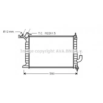 Radiateur, refroidissement du moteur AVA QUALITY COOLING OLA2275