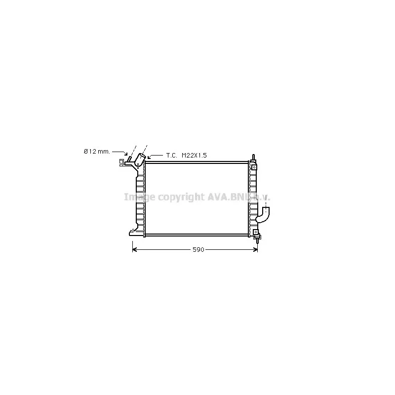 Radiateur, refroidissement du moteur AVA QUALITY COOLING OLA2275