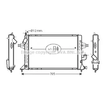 Radiateur, refroidissement du moteur AVA QUALITY COOLING OLA2294