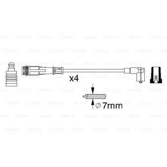 Kit de câbles d'allumage BOSCH 0 356 912 881