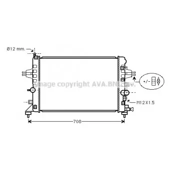 Radiateur, refroidissement du moteur AVA QUALITY COOLING OLA2363