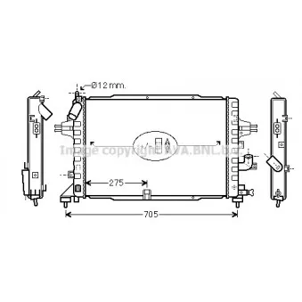 Radiateur, refroidissement du moteur AVA QUALITY COOLING OLA2364