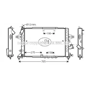 Radiateur, refroidissement du moteur AVA QUALITY COOLING OLA2365