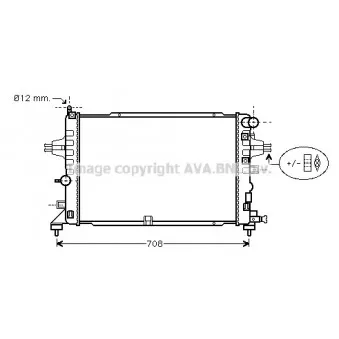 Radiateur, refroidissement du moteur AVA QUALITY COOLING OLA2381