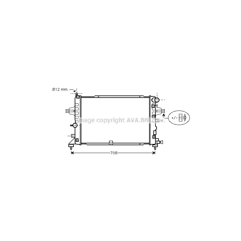Radiateur, refroidissement du moteur AVA QUALITY COOLING OLA2381