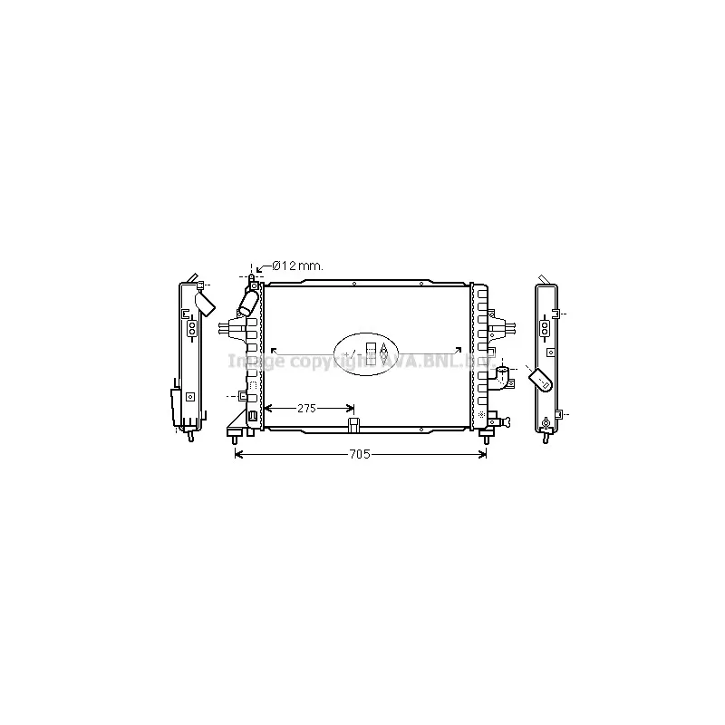 Radiateur, refroidissement du moteur AVA QUALITY COOLING OLA2383