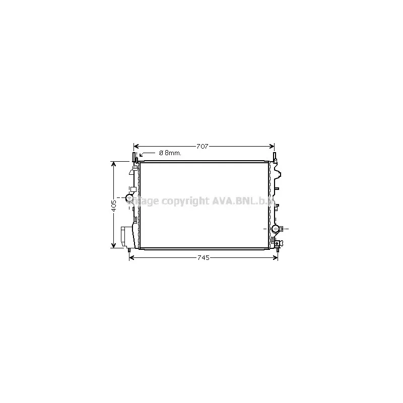 Radiateur, refroidissement du moteur AVA QUALITY COOLING OLA2396