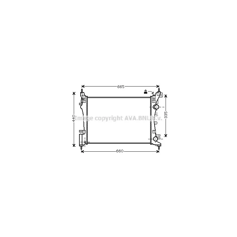 Radiateur, refroidissement du moteur AVA QUALITY COOLING OLA2408