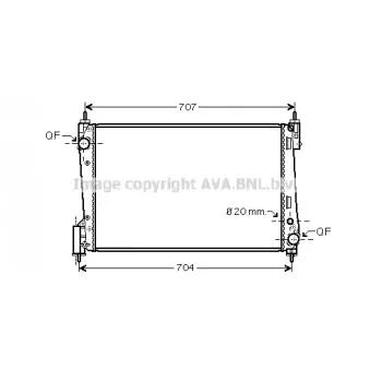 Radiateur, refroidissement du moteur AVA QUALITY COOLING OLA2423